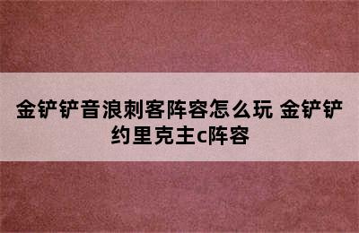 金铲铲音浪刺客阵容怎么玩 金铲铲约里克主c阵容